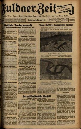 Ausgabe vom Montag, den 11. Dezember 1939.
