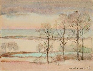 Winterstimmung über dem Binnensee von Stöfs