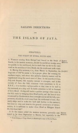 Sailing directions for the island of Java