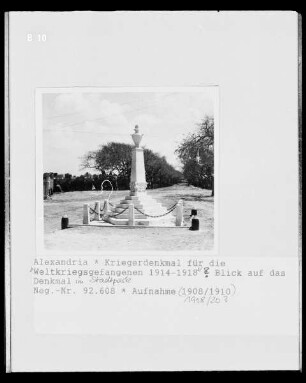 Kriegerdenkmal für die Weltkriegsgefangenen 1914-1918