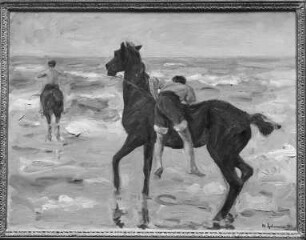 Pferdeknechte am Strand