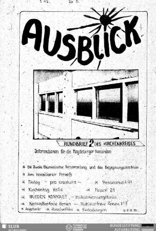 2.1988: Ausblick : Informationen für die Magdeburger Gemeinden
