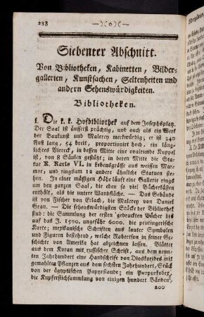238-244, Bibliotheken; Kabinette