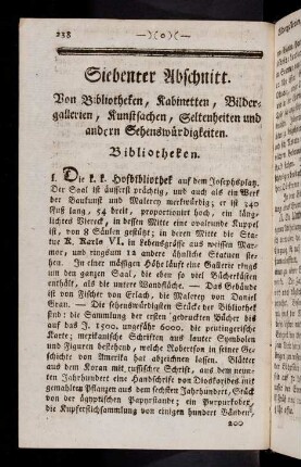 238-244, Bibliotheken; Kabinette