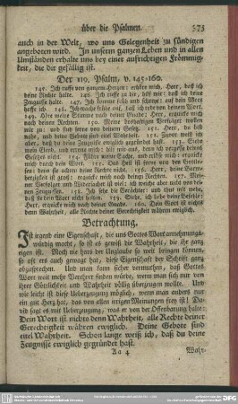 Der 119. Psalm, V. 145-160