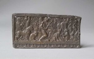 Rechteckige Plakette mit Orpheus unter den Tieren