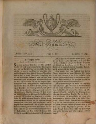 Der Sammler : ein Unterhaltungsblatt. 23, 23. 1831, [1]