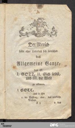 Allgemeiner Begriff der Wissenschaften.
