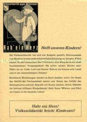 Aufruf der Volkssolidarität zur Aufnahme von Kindern zur Erholung
