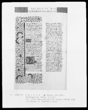 Breviarium Petri Mileti — Initiale D, darin Verkündigung, Folio 393verso