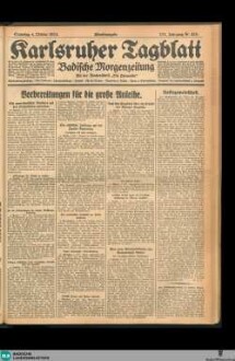 Karlsruher Tagblatt, Abendausgabe