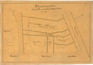 Billing, Hermann; Karlsruhe, Kaiserstr. 165; Geschäftshaus des Hofjuweliers Ludwig Bertsch, Umbau - Lageplan
