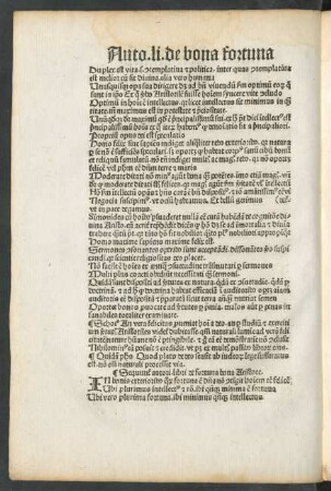 Sequuntur autori. libri de fortuna bona Aristote.