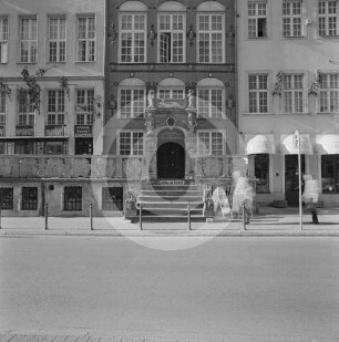 Fassaden und Beischläge von Bürgerhäusern der ul. Piwna (Jopengasse) Danzig