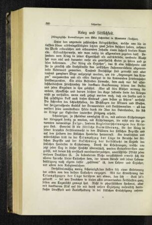 Krieg und Sittlichkeit : pädagogische Bemerkungen