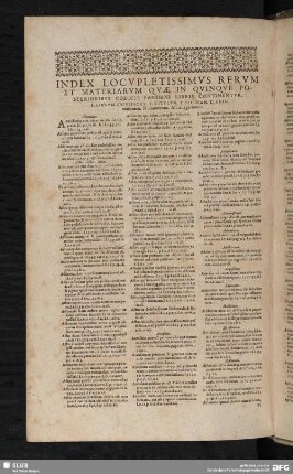 Index Locupletissimus Rerum Et Materiarum Quae In Quinque Posterioribus Codicis Fabriani Libris Continentur.