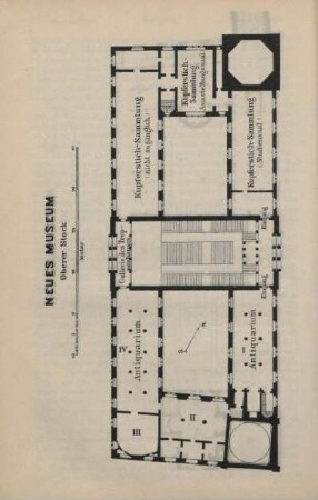 Grundriss. Neues Museum. Oberer Stock