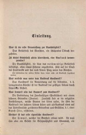 Katechismus der Baustyle oder Lehre der architektonischen Stylarten von den ältesten Zeiten bis auf die Gegenwart : Nebst e. Erklärung d. im Werke vorkommenden Kunstausdrücke