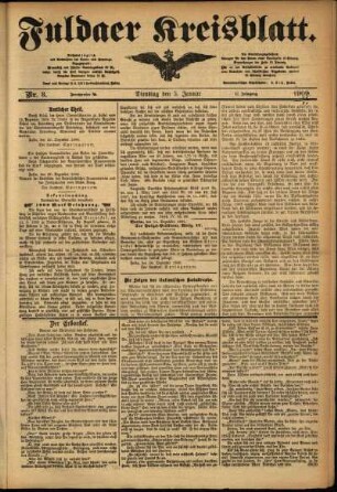 Ausgabe vom Dienstag, den 05. Januar 1909.