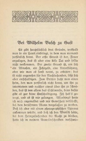 Bei Wilhelm Busch zu Gast