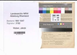 Entnazifizierung Jakob Weber , geb. 17.11.1902 (Wirt)
