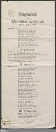 Morgenandacht für die Chemnitzer Conferenz : den 24. Februar 1897
