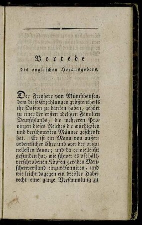 Vorrede des englischen Herausgebers