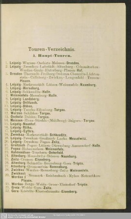Touren-Verzeichnis