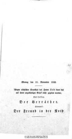 Der Freund in der Noth