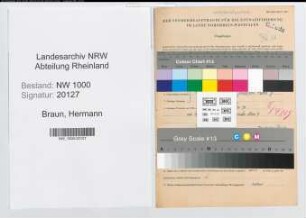 Entnazifizierung Hermann Braun, geb. 12.06.1908 (Ingenieur)