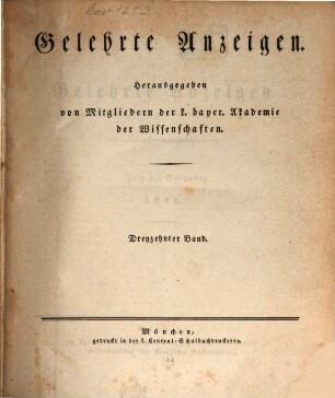Gelehrte Anzeigen. 13. 1841