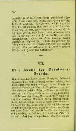 Eine Probe der Esquimaux-Sprache
