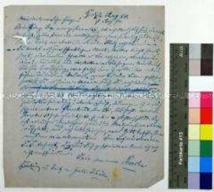 Brief von Eduard Holldack an seinen Sohn Georg Albrecht Holldack; Gerdauen, 2./8. Aug. 1870