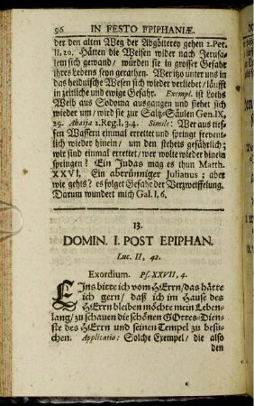 13. Domin. I. Post Epiphan.