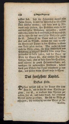 Das funfzehnte Kapitel. Dickius stirbt.