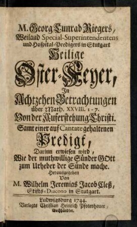 1r-325, Heilige Oster-Feyer