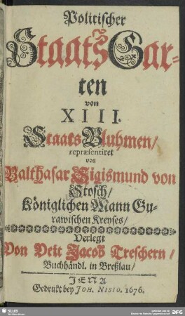 Politischer StaatsGarten von XIII. StaatsBluhmen