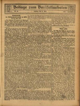Ausgabe vom Sonntag, den 21. Juni 1914.