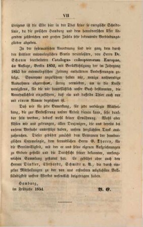 Zur Fauna der Nieder-Elbe : Verzeichniß der bisher um Hamburg gefundenen Käfer