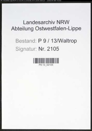 Heiratsregister Standesamt Waltrop