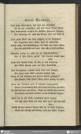 Statt Vorwort