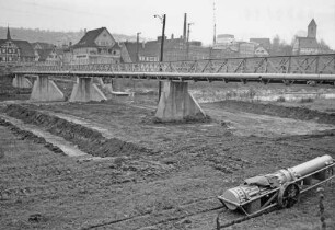 Bau des Hafens Plochingen/Neckar