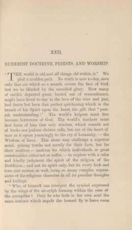 XXII. Buddhist doctrine, priests, and worship