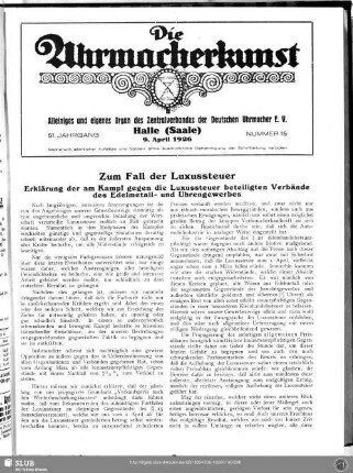 Zum Fall der Luxussteuer