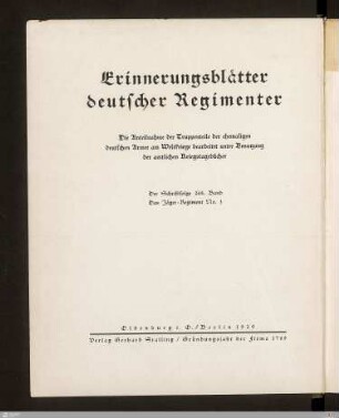 Das Jäger-Regiment Nr. 3 : nach den amtlichen Kriegstagebüchern und Berichten von Mitkämpfern