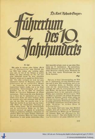 Führertum im 19. Jahrhundert.