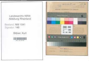 Entnazifizierung Kurt Bittner , geb. 29.04.1899 ()