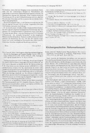 678-679 [Rezension] Emme, Dietrich, Martin Luthers Weg ins Kloster