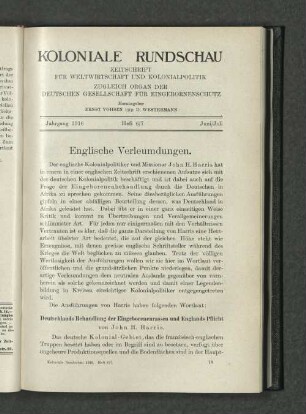 Englische Verleumdungen.