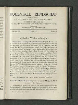 Englische Verleumdungen.